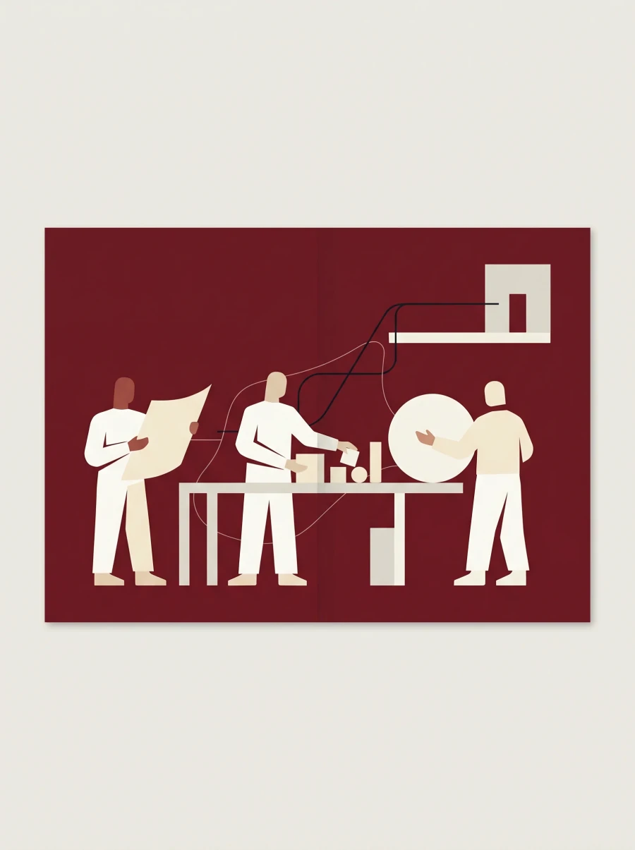 Illustrasjon av AI-agenter som jobber operasjonelt i NordSync